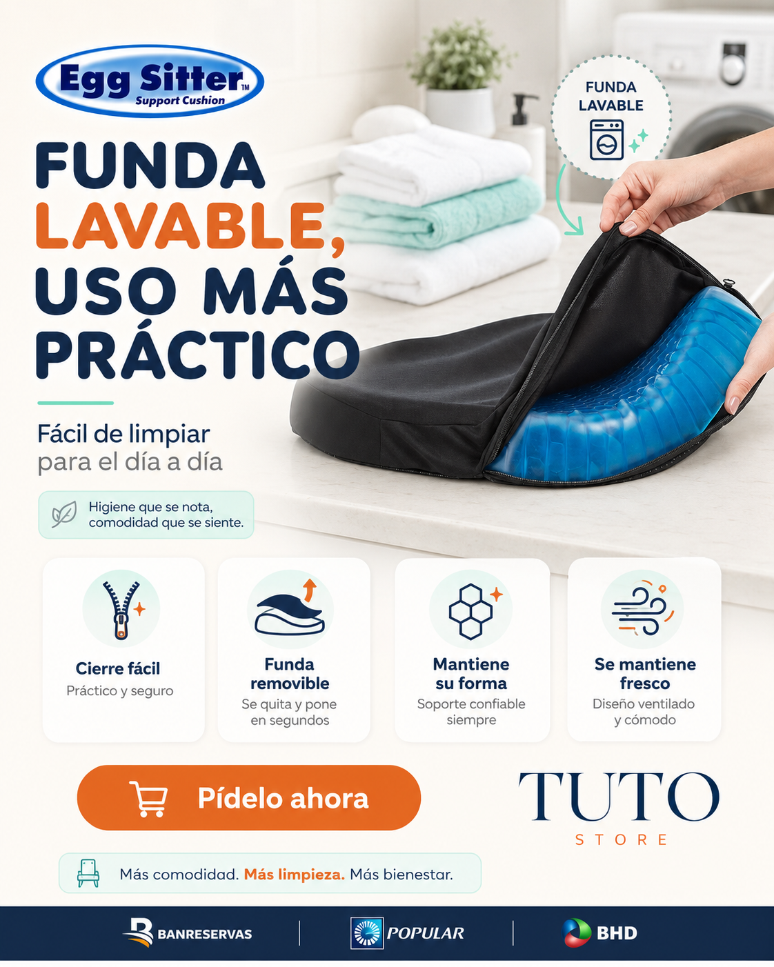 Cojín Ergonómico de Gel Tipo Panal – Reduce la presión al sentarte: transforma cualquier silla en un asiento más cómodo