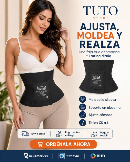 Faja Moda King | Moldea cintura, abdomen y espalda: crea un efecto reloj de arena en segundos