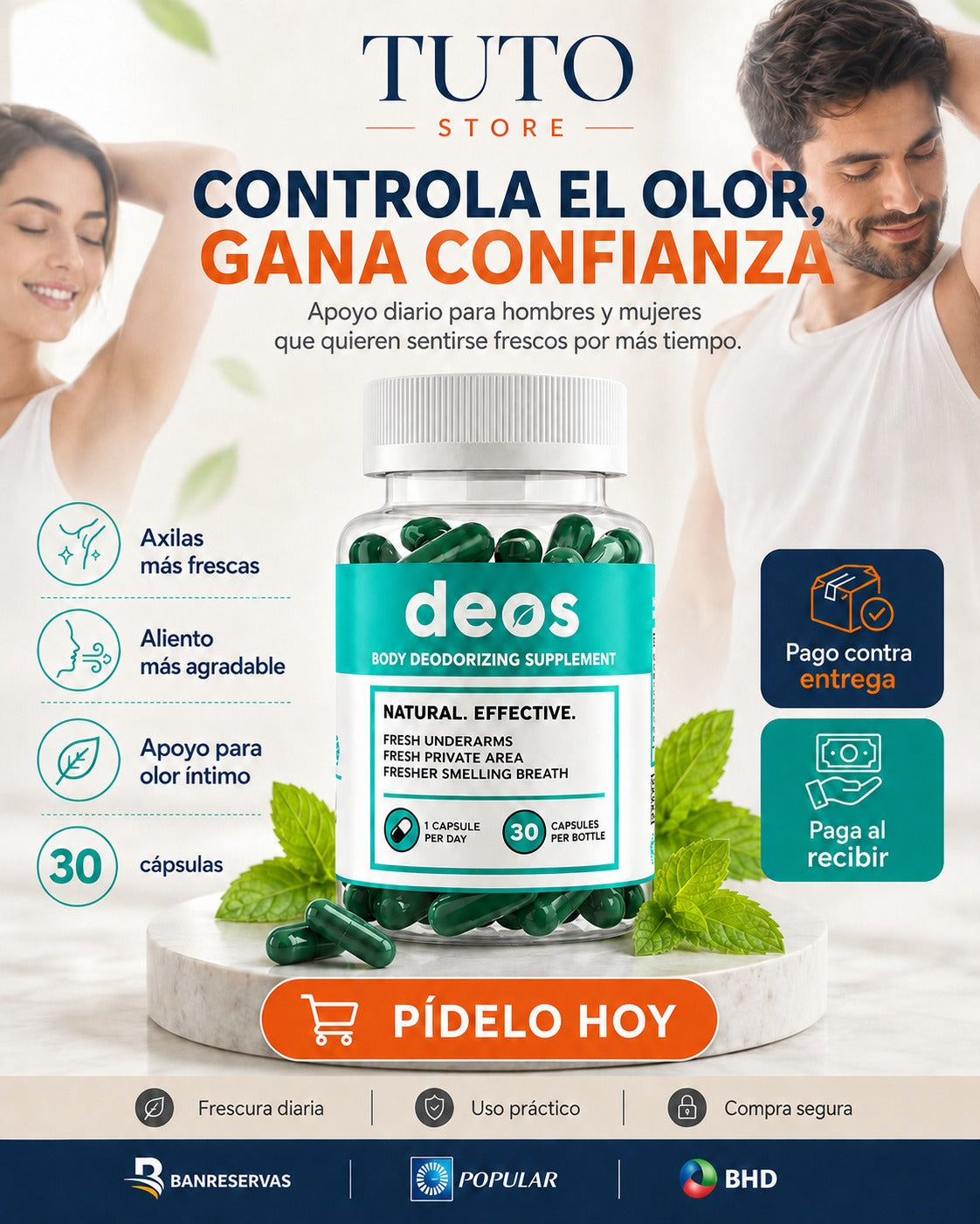 Deos Body Deodorizing Supplement – Frescura corporal desde el interior: siéntete más fresco durante todo el día