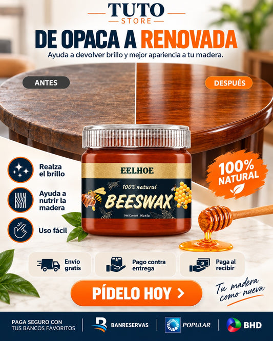 Beeswax para Muebles – Recupera brillo y mejora la apariencia: renueva la madera fácilmente